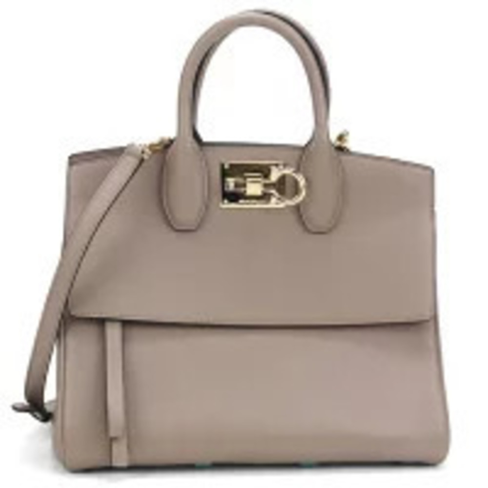 Salvatore Ferragamo Handbag Gancini Beige Cream Bag